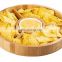 Customized Cheap Natural Bamboo Food Serving Tray 4 Compartment Fruit Plates