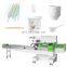 Set Automatic Wooden Drink Disposable Honey Spoon Bowl Plastic Flow Wrapper Cutlery Paper Cup Straw Pack Machine