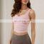 U Hem Gym Longline Sports Crop Tops Wide Straps Gym Custom Logo Square Neck Fitness Bras 78nylon 22spandex