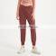 Customized Logo High Quality V Cross Waist Band Sports Jogging Wear Loose Trousers Women Workout Running Fitness Jogger Pants