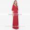 Women maxi dress 3/4 sleeve with high quality ladies dress design evening dress D250