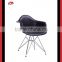 Hard Durable Plastic Molded Side Chair with steel Legs