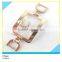 Strass Rhinestone Waist Chain Belt Buckle Design Crystal Gold Metal Chain 2.5x7cm