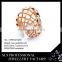 SLS Jewelry India style 925 sterling silver colorful zircon rose gold plated silver ring