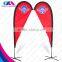 eye-attractive bow teardrop shape flag banner