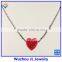 2015 New Product Synthetic Heart Opal Pendant With 925 Sterling Silver Chain Necklace