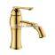 Gold color bath and shower faucet, rainfall shower column set