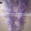 Mixed Colors Turkey Chandelle Feather Boa With Iridescent Lurex Decorations