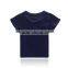 high quality summer baby boy Navy blue whale picture applique tshirt