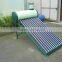 Solar thermal water heater with evacuated tubes