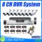 8CH D1 CCTV DVR Cheap Home Surveillance Security System, 8Pcs Outdoor Indoor Cctv Camera kit