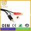 Gold plated 3.5mm headphone jack y splitter audio adapter cable audio cable voice box/computer