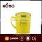 NEW colorful kids tbleware mugs stainless with lid