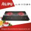 Metal housing and built-in 2 burners induction cooker/dual hotplate induction cooktop