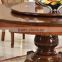 Home furniture dining room set round wood dining table set with turntable