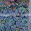 Colorful Big Flower Cotton AOP all over print stretch satin fabric