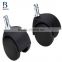 shenzhen BL wholesale 2"black flat swivel nylon furniture caster wheels for round table