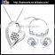 Wholesale women's crystal 925 silver jewelry set,925 sterling silver jewelry set 2015