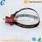 Rechargeable Battery and Solar Charging LED Flashlight Red Plastic Headlight