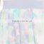 Watercolor Pansies Print Long Chiffon Skirt Pattern