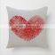 Couple Heart Wedding Home Decor Cotton Linen Throw Pillow Case Cushion Cover