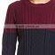 2015 New style plus size contrast color pullover sweater for men