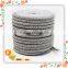 High quality fashion braided round leather rope/PU leather rope