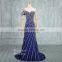 Real Sample Full beads crystal Sexy Long Evening Dress purple prom dress gown DancyEvening gown CYE-077