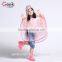 2016 popular fashion disposable transparent plastic women's raincoat