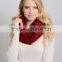 Winter Fashion Ladies Ripple Stitch Infinity Scarf, Circle Loop Scarf