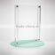 curved desktop clear custom acrylic brochure holder/acrylic leaflet holder