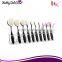 High quality 10pcs Shiny oval makeup brush set with handle white black                        
                                                Quality Choice