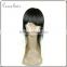 black and white two tone ombre synthetic fiber wig long neat bang silk straight hair wig for black women