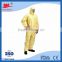 Yellow PP high quality 55g Non-woven protective reflective safety coverall with CE FDA approval