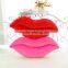 creative lovely ot-selling style sexy big size 50 and 60 cm rose red lip plush back pillow cushion