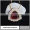 White Gold Necklace With Pendant White Ruby Jewellery Set Ruby Gemstone