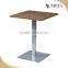 Wholesale cheap western table stainless steel base fast food restaurant dining table