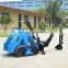 Mini crawler backhoe loader, small skid loader for sale