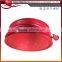 Red fire hose, flexible rubber hose with heavy duty hose clamps