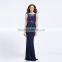 2016 Fashion high quality hard manual nail bead evening dress long