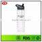 BPA Free 750 ml Transparent plastic fruit water bottle with straw