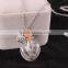 Handmade Unbreakable Heart wish drift bottle charms necklace dandelion seed bottle collar necklace