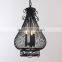 Restoring ancient ways, wrought iron birdcage chandelier industrial American meals chandeliers creative lamp personality bar dro