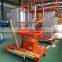 Hydraulic one man lift/electric lift work platform/single mast aluminum alloy lift