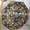 Black Hamdmade Square Pietra dura table top, Marble Inlay Table Top