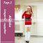 Hot selling Polyester fashionable red formal christmas dress with hat and hairy leg set