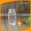 Clear 100ml PET Plastic Medicine Bottle With Golden Screw Lid