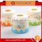 household round tissue box container with lace decor