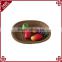 Excellent quality handcrafts cane woven oval fruit basket for display