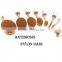Your Own Brand 2017 Toothbrush Oval Makeup Brushes Sets 10Pcs Umbrella Oval Brush